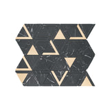 Zelfklevend Mozaïekpaneel | Driehoek Zwart | 28,7×33,1 cm | Metaal