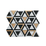 Zelfklevend Mozaïekpaneel | Driehoek Zwart | 28,7×33,1 cm | Metaal
