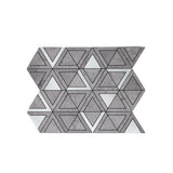 Zelfklevend Mozaïekpaneel | Driehoek Grijs | 28,7×33,1 cm | Metaal