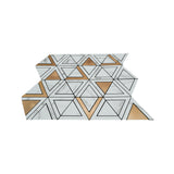 Zelfklevend Mozaïekpaneel | Driehoek Goud | 28,7×33,1 cm | Metaal