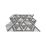 Zelfklevend Mozaïekpaneel | Driehoek Grijs | 28,7×33,1 cm | Metaal