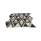 Zelfklevend Mozaïekpaneel | Driehoek Zwart | 28,7×33,1 cm | Metaal