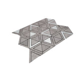 Zelfklevend Mozaïekpaneel | Driehoek Grijs | 28,7×33,1 cm | Metaal