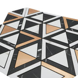 Zelfklevend Mozaïekpaneel | Driehoek Zwart | 28,7×33,1 cm | Metaal