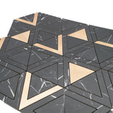 Zelfklevend Mozaïekpaneel | Driehoek Zwart | 28,7×33,1 cm | Metaal
