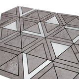 Zelfklevend Mozaïekpaneel | Driehoek Grijs | 28,7×33,1 cm | Metaal