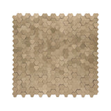 Zelfklevende Mozaïektegels Metaal Driepas 3D Champagne 30,5×29,6 cm keukenachterwand