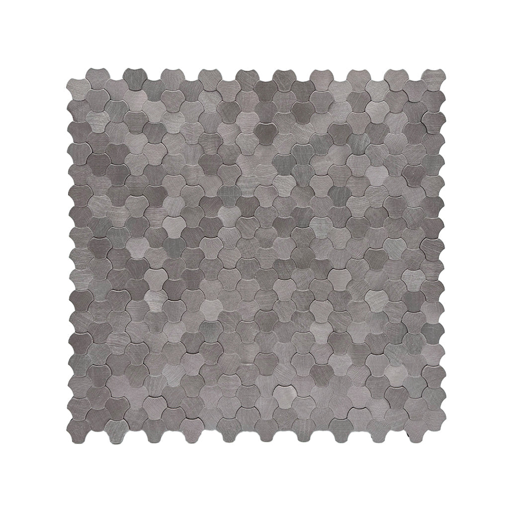 Zelfklevende Mozaïektegels Metaal Driepas 3D Antraciet 30,5×29,6 cm keukenachterwand