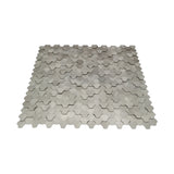Zelfklevende Mozaïektegels Metaal | Driepas 3D Zilver | 30,5×29,6 cm | Keuken, Bad & WC