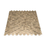 Zelfklevende Mozaïektegels Metaal | Driepas 3D Champagne | 30,5×29,6 cm | Keuken, Bad & WC