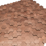 Zelfklevende Mozaïektegels Metaal | Driepas 3D Koper | 30,5×29,6 cm | Keuken, Bad & WC