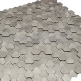 Zelfklevende Mozaïektegels Metaal | Driepas 3D Zilver | 30,5×29,6 cm | Keuken, Bad & WC