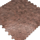 Zelfklevende Mozaïektegels Metaal | Driepas 3D Koper | 30,5×29,6 cm | Keuken, Bad & WC