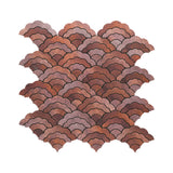 Zelfklevende Mozaïektegels Metaal Waaier Koper 26,8×28,1 cm keukenachterwand
