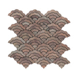 Zelfklevende Mozaïektegels Metaal Waaier Mauve 26,8×28,1 cm keukenachterwand