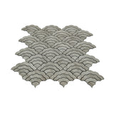 Zelfklevende Mozaïektegels Metaal | Waaier Grijs | 26,8×28,1 cm | Keuken, Bad & WC