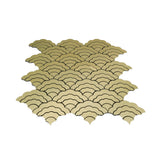 Zelfklevende Mozaïektegels Metaal | Waaier Goud | 26,8×28,1 cm | Keuken, Bad & WC
