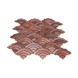 Zelfklevende Mozaïektegels Metaal | Waaier Koper | 26,8×28,1 cm | Keuken, Bad & WC