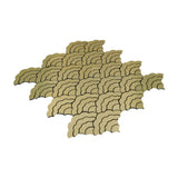 Zelfklevende Mozaïektegels Metaal | Waaier Goud | 26,8×28,1 cm | Keuken, Bad & WC