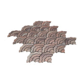 Zelfklevende Mozaïektegels Metaal | Waaier Mauve | 26,8×28,1 cm | Keuken, Bad & WC