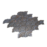 Zelfklevende Mozaïektegels Metaal | Waaier Antraciet | 26,8×28,1 cm | Keuken, Bad & WC