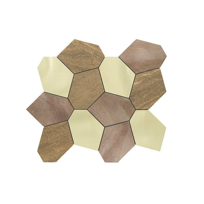 Zelfklevende Mozaïektegels Metaal Polygoon Goud 30×26,2 cm keukenachterwand