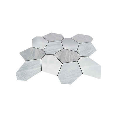 Zelfklevende mozaïektegel Polygoon Zilver - productfoto 2