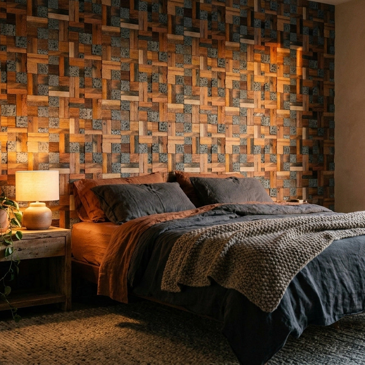 Lava Mix houten wandpaneel