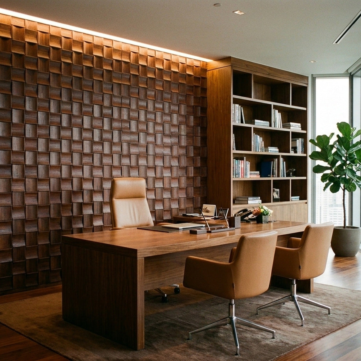 Merbau XL houten wandpaneel