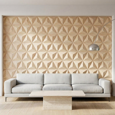 Rubberwood XL houten wandpaneel