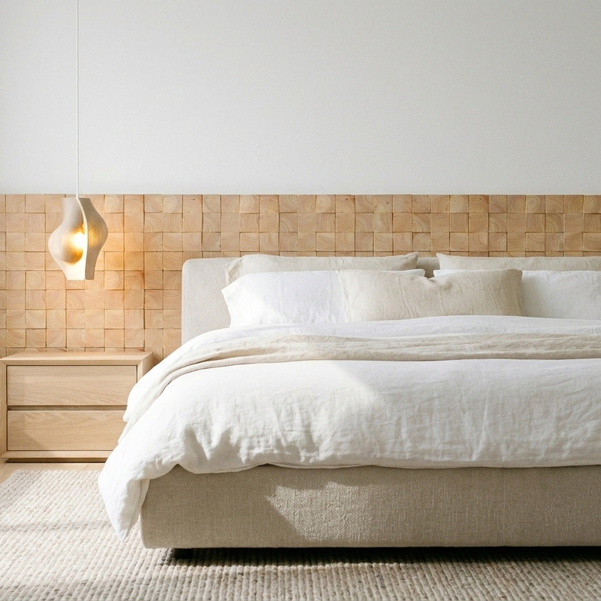 Rubberwood houten wandpaneel