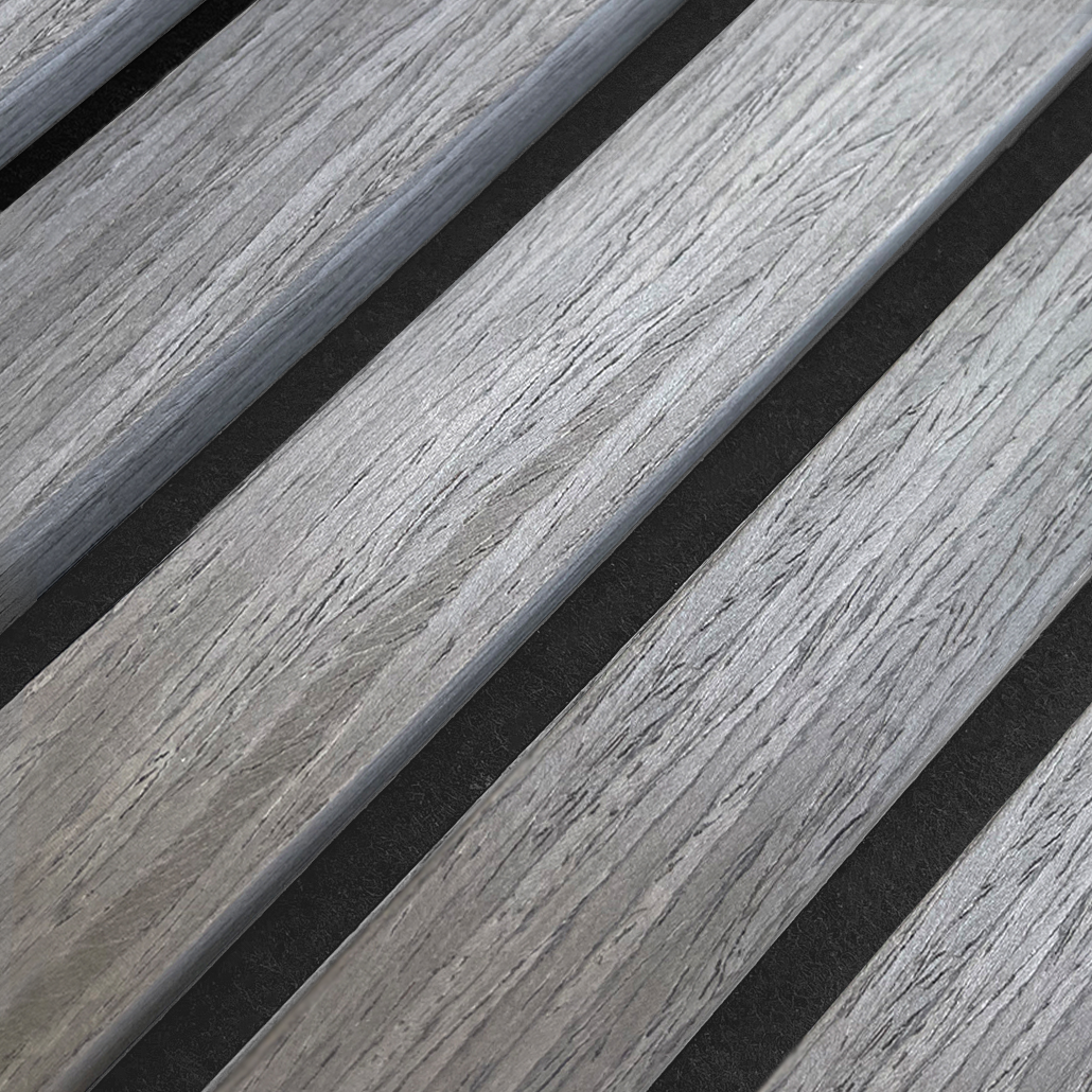 AkuPanel Grijs Walnoot-Hout | 240cm x 60cm | 3-zijdig écht houtfineer