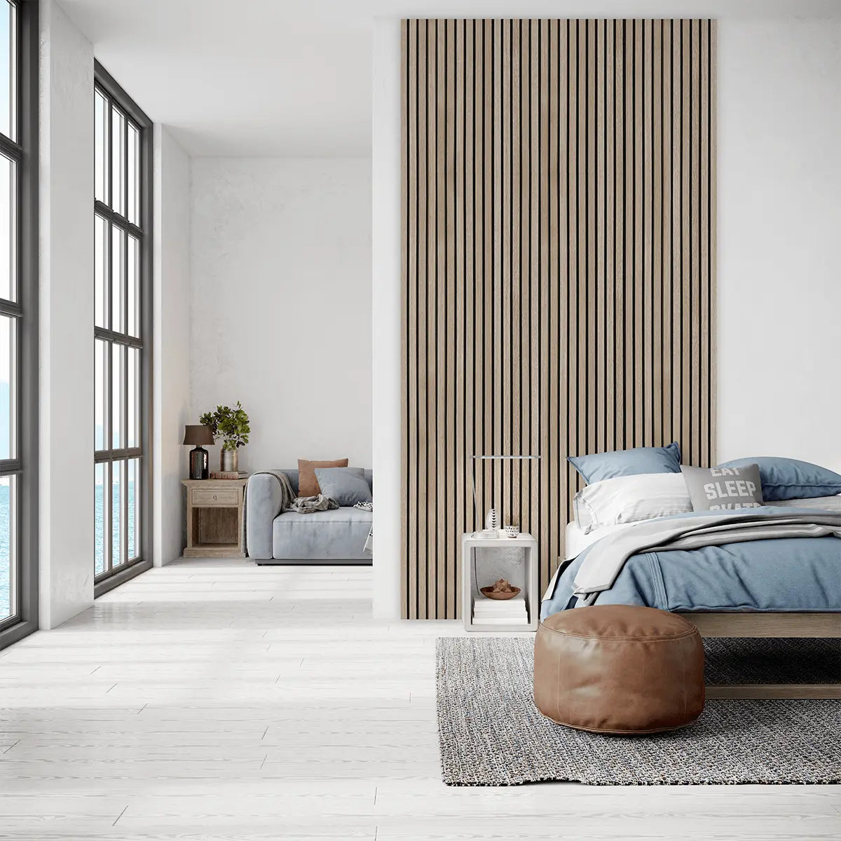 AkuPanel Naturel Eiken Hout | 300cm x 60cm | 1-zijdig écht houtfineer