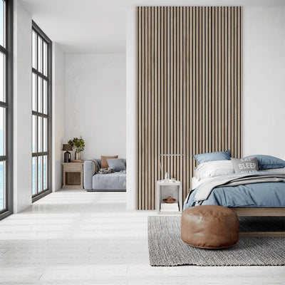 AkuPanel Naturel Eiken Hout | 300cm x 60cm | 1-zijdig écht houtfineer
