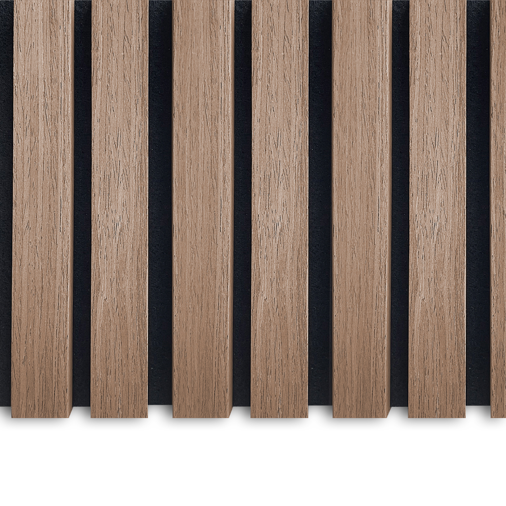 AkuPanel Mokka-Hout | 240cm x 60cm | 3-zijdig écht houtfineer