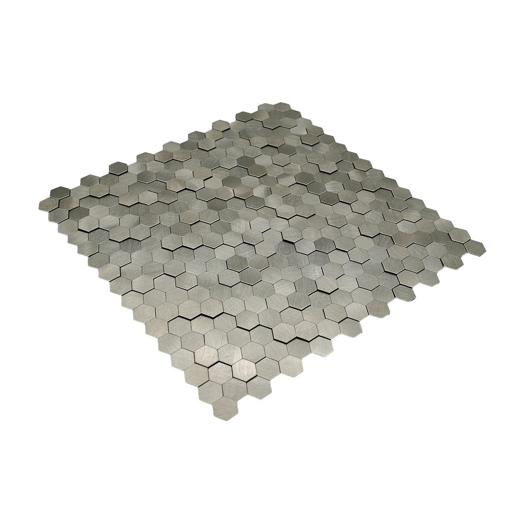 Mini Hexagon 3D Zilver - productfoto glans 3