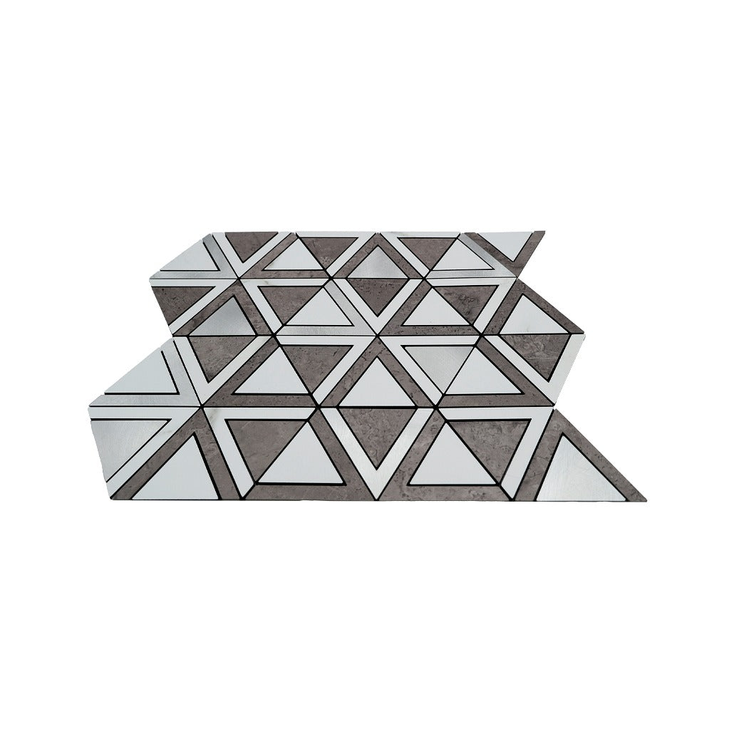 Driehoek Grijs Wit-Zilver - productfoto glans 2