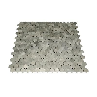 Mini Hexagon 3D Zilver - productfoto glans 2