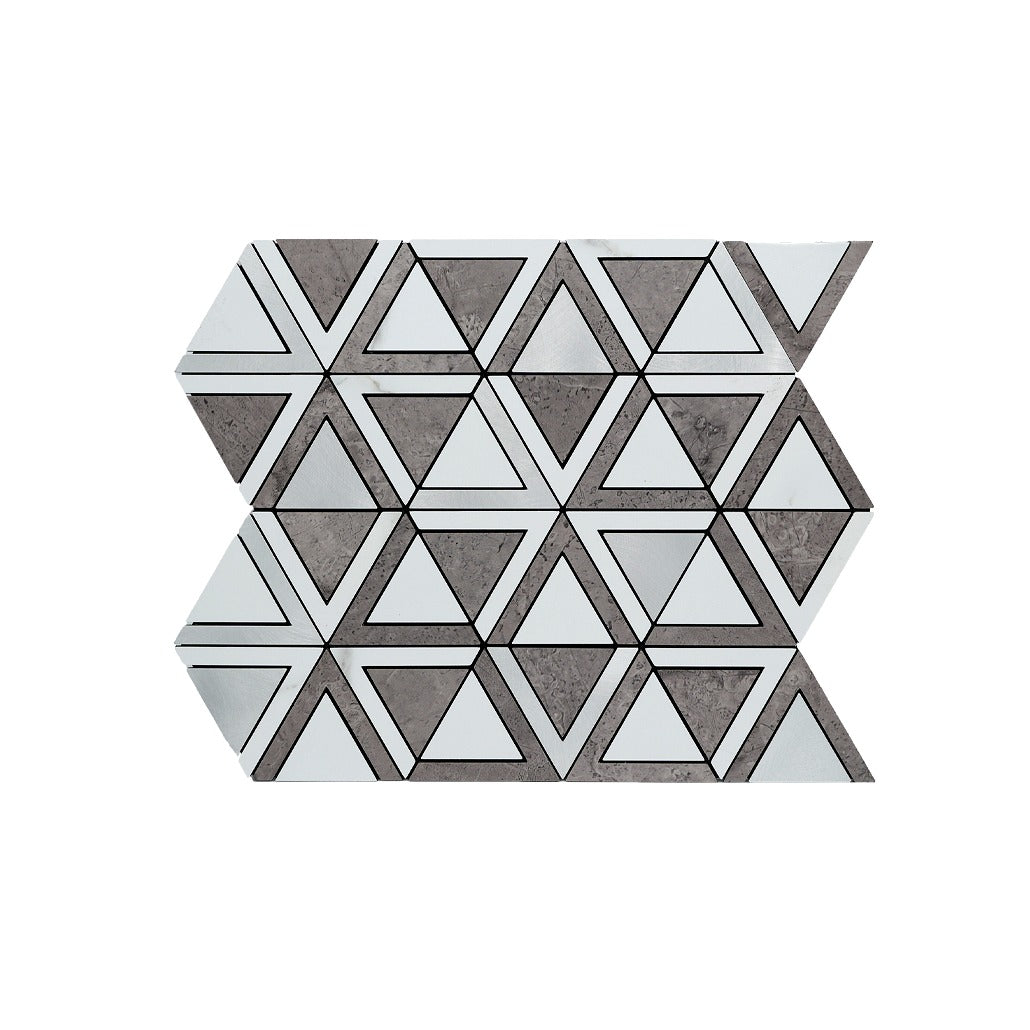 Driehoek Grijs Wit-Zilver - productfoto glans 1