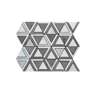 Driehoek Grijs Wit-Zilver - productfoto glans 1