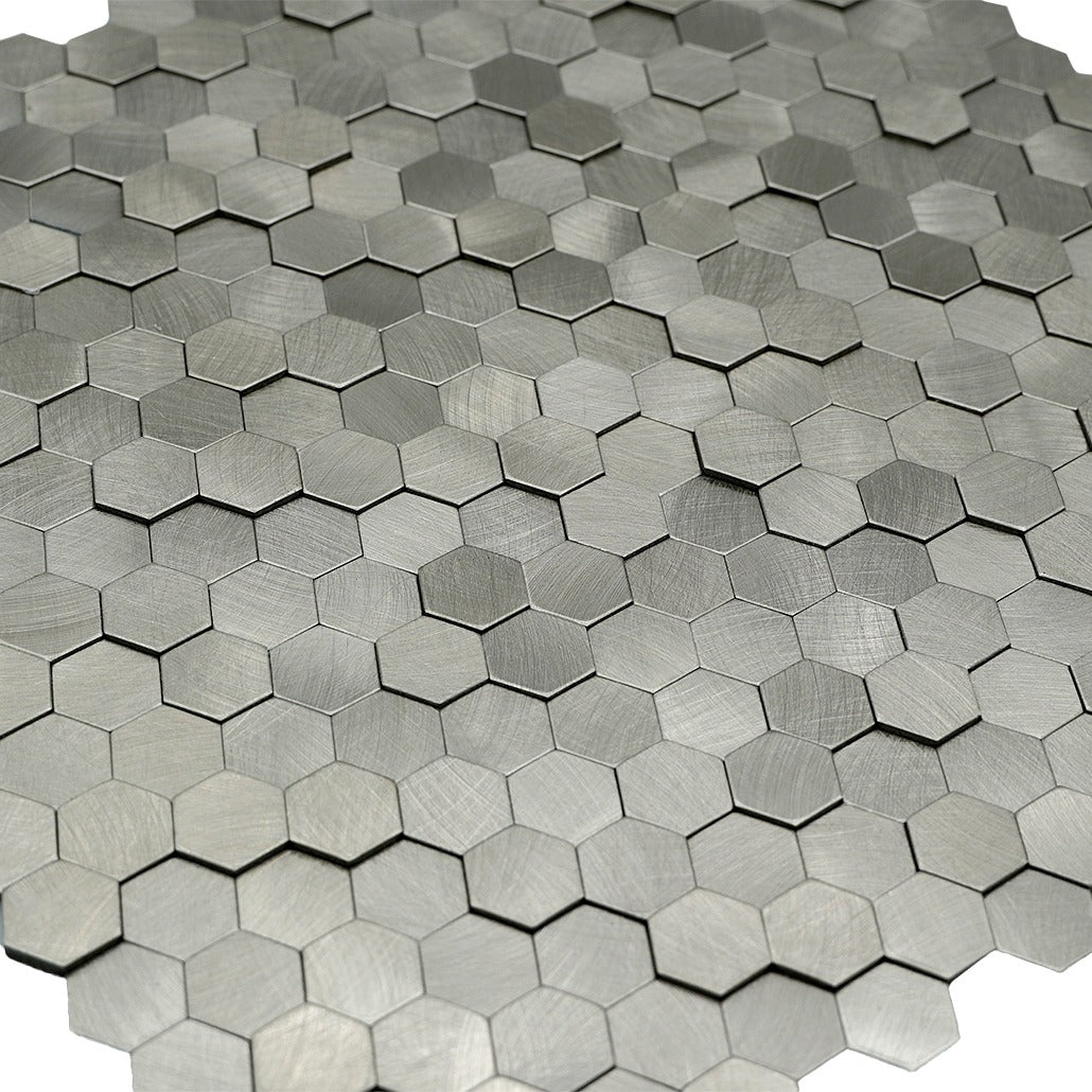 Mini Hexagon 3D Zilver - productfoto glans 4