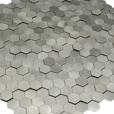 Mini Hexagon 3D Zilver - productfoto glans 4