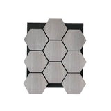 Hexagon Panel Grijs Walnoot 81CM | Akoestisch | Wanddecor | Zeshoekig