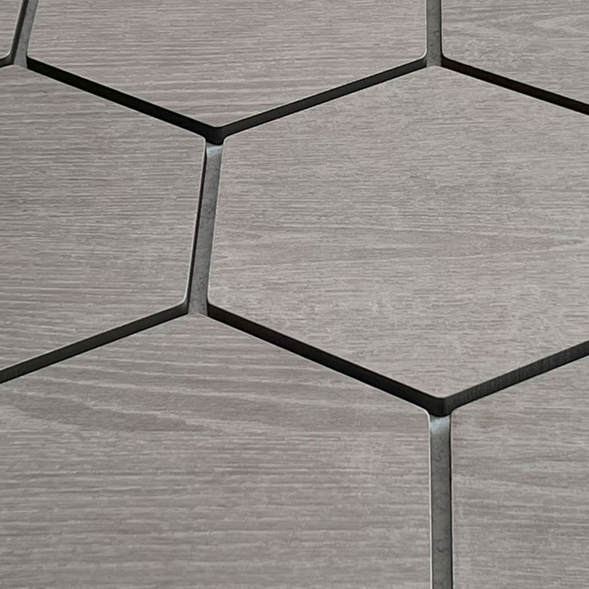 Sample hexagon wandpaneel grijs walnoot met grijs vilt 2