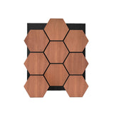 Hexagon Panel Gerookt Eiken 81CM | Akoestisch | Wanddecor | Zeshoekig