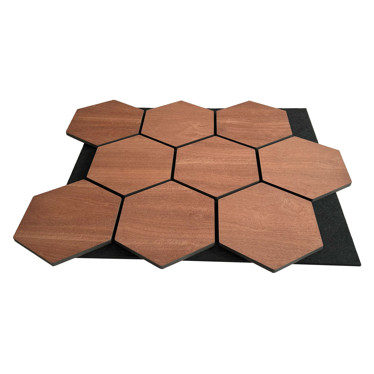 Sample hexagon wandpaneel gerookt eiken 1