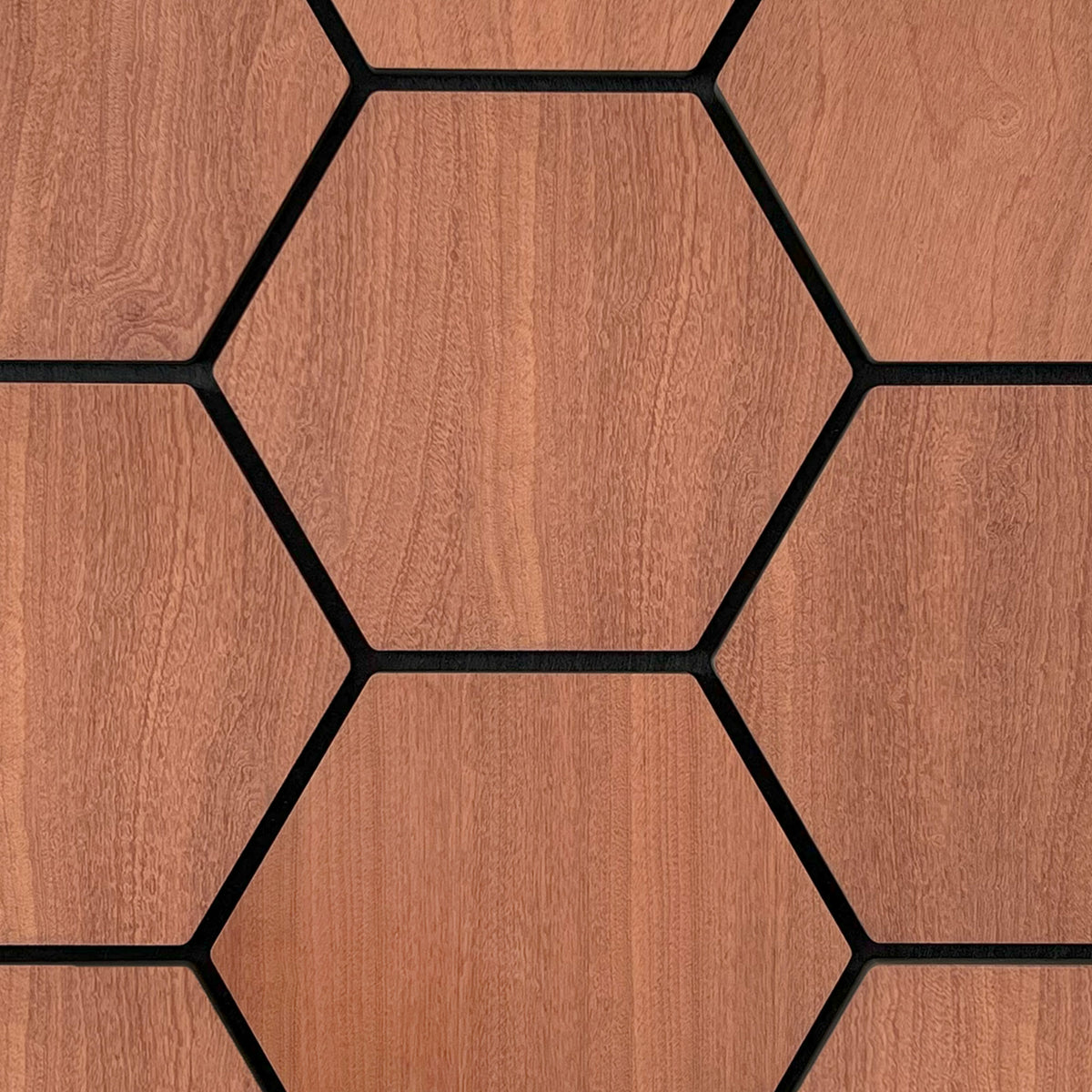 Sample hexagon wandpaneel gerookt eiken 4