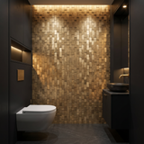 Steenstrip 3D Goud - wc sfeerfoto