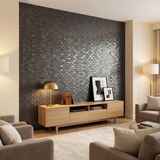 Steenstrip 3D Antraciet - woonkamer sfeerfoto