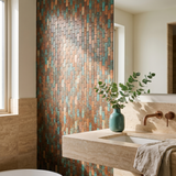 Steenstrip 3D Patina Koper - badkamer sfeerfoto